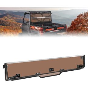 KEMIMOTO 2-IN-1 Foldable Vented Rear Window, Tinted Rear Windshield Compatible with Polaris Ranger XP 1000/Crew 2017-2025, 2020-2025 Polaris Ranger 1000/Crew, 2013-2019 Ranger XP 900/Crew