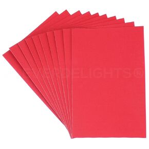 CleverDelights 8" x 12" Red Foam Sheets - 10 Pack - Large Self Adhesive Craft Sheets