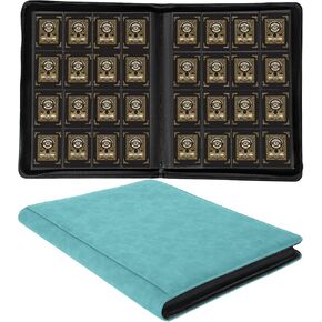 1000+ Pockets Trading Card Binder, 16 Pockets Trading Card Binder Ringless Side Loading Trading Card Album Folder for TCG,MTG,Sports Cards (Black)