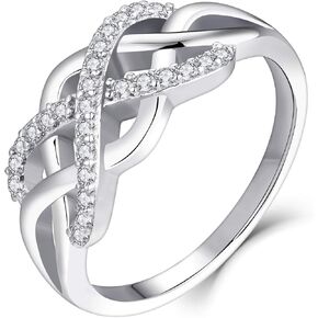 Promse Rings for Women Sterling Silver Engagement Rings Band Rings for Women