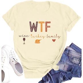 Thanksgiving Shirts for Women Turkey Family Tshirt Funny Family Fall Casual Tee Tops