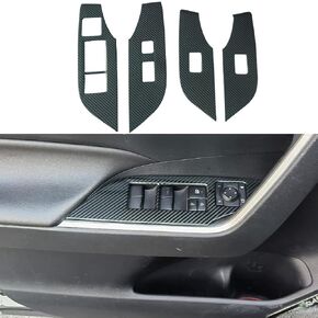 Kolya Black Brushed Interior Door Window Switch Panel Cover Window Control Button Trim for Toyota RAV4 Accessories 2019 2020 2021 2022 2023 2024 (Without Seat Heating Button)