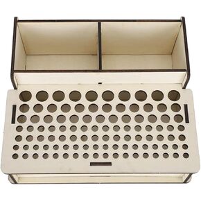 Cabilock Leather Tool Holder Box with 103 Holes,Leathercraft Tool Shelf for Stamping, Punching and Working - DIY Tools Storage Organizer for Leather Crafts