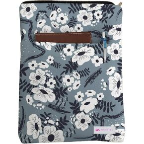White Flowers Book Sleeve - Book Cover for Hardcover and Paperback - Book Lover Gift - Notebooks and Pens Not Included