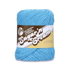 Lily Sugar 'N Cream The Original Solid Yarn, 2.5oz, Medium 4 Gauge, 100% Cotton - Hot Blue - Machine Wash & Dry