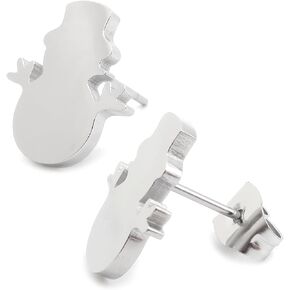 Steelmeup Stainless Steel Season Greeting Winter Holiday Post Stud Earrings Snowman Star Snowflake