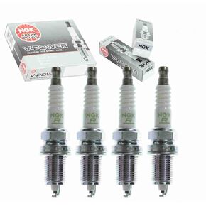 4 pc NGK V-Power Spark Plugs compatible with Honda Prelude 2.2L 2.3L L4 1992-2001