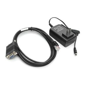 DS3678 RS232 Serial Cable with 12V Power Supply for Zebra DS3608 DS3678 LI3608 LI3678 Handheld Barcode Scanner, RJ-45 Interface to DB9 Female Connector, 6.5FT(2M) Straight, 9 Pin, 12V