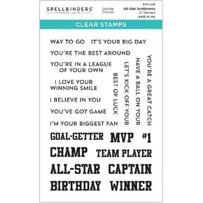 Spellbinders All- Star Sentiments Clear Stamp Set