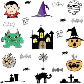 طوابع Hying Happy Halloween الواضحة لصنع البطاقات، طوابع مطاطية شفافة على شكل شبكة العنكبوت للخفافيش لمجلة الرصاصة DIY، دفتر قصاصات يدوي الصنع، طوابع تزيين الهالوين in Kuwait