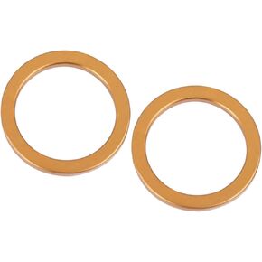 ACROPIX 2pcs 30mm ID 40mm OD Motorcycle Exhaust Muffler Pipe Gasket Copper Tone for Honda CG125 Car Parts
