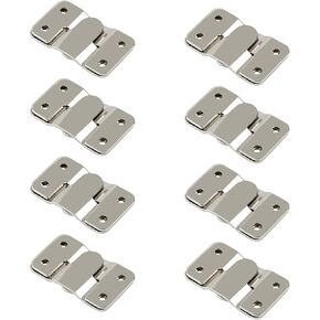 2.1*1.18in (54mm*30mm) 8 Pairs Flush Mount Bracket, Stainless Steel Interlock Hanging Buckle, Z-Clip Photo Frame Hook for Large Picture Display Art Gallery Wall Mount Hardware (Sliver)