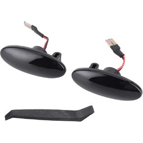 Acouto 2Pcs Car Side Marker Light Smoky Color 26160‑89900 26160‑8990A for Nissan Juke F15 Note E11 for Car Side Marker Light