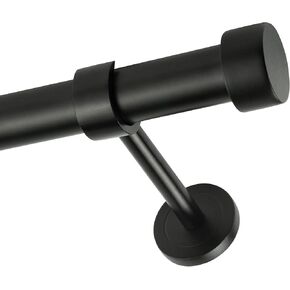 Brushed Nickel Curtain Rod, Adjustable Curtain Rods for Windows 48 to 84 with three Heavy Duty Modern Design Long Brackets included, Brushed Nickel 1 inch Expandable Rod