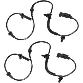 TRQ Rear ABS Wheel Speed Sensor Set Compatible with 2013-2019 Ford Explorer Police Interceptor Utility