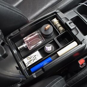Center Console Organizer Tray Compatible with Nissan Rogue 2014-2020 / Rogue Sport 2017-2022 / Murano 2015-2024 Interior Accessories Insert Armrest Storage Glove Box, Black