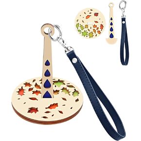 1 Set Portable Wrist Yarn Holder, Wood Wrist Yarn Holder with Leather Wristband, Yarn Holder for Crocheting, Crocheting Gift for Craft Lover