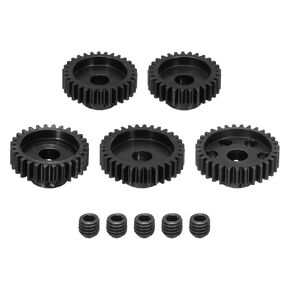 DMiotech M1 28T 29T 30T 31T 32T Steel 8mm Hardened Pinion Motor Gear for RC Car Brushed Replacement Brushless Motors, RC Applications with 5 Pcs Screws for DIY RC Boat Drone