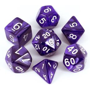 نرد آر بي جي أرجواني - مجموعة متعددة السطوح كاملة - تأثير اللؤلؤ in Kuwait