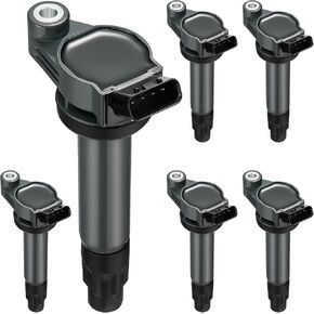 Set of 6 UF506 Ignition Coil Pack Compatible With 2005-2008 To-yota Solara Camry Sienna Solara 3.3L & 1999-2003 Le-xus ES300 RX300 3.0L V6 RX330 3.3L Replacement UF417 52-1781 30520-PNC-004