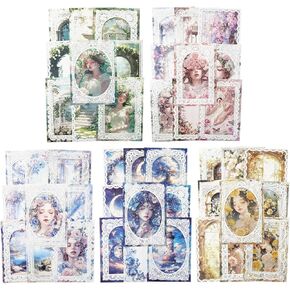 Fantasy Territory Scrapbook Paper Set, 150 PCS Mystical Ephemera Pack for Junk Journaling, Scrapbooking, Crafting, DIY Projects, Diaries, and Art Supplies