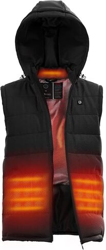 سترة Sailwind للرجال خفيفة الوزن قابلة للتدفئة سترة كهربائية ذكية قابلة لإعادة الشحن مع غطاء رأس قابل للإزالة (البطارية متضمنة) in Kuwait
