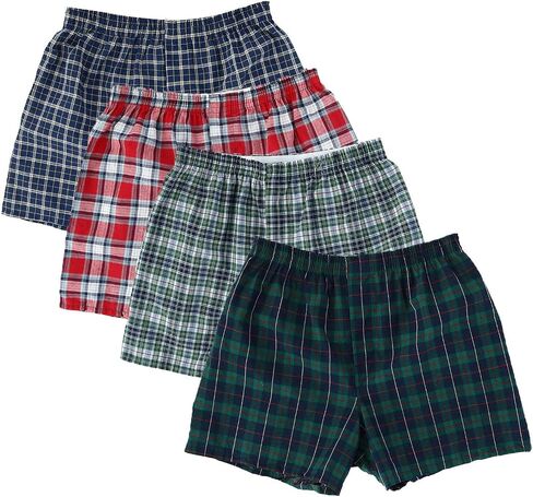 Fruit of the Loom Men's Woven Tartan and Plaid Boxer Multipack in Saudi Arabia