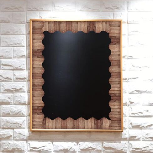 Dark Wood Scalloped Bulletin Board Border Trim for Classroom School Decoration Teacher Students Supply for Chalkboard Whiteboard 52 Ft in Saudi Arabia