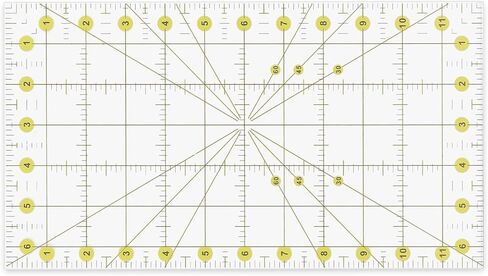 Quilting Ruler 6.5 X 12 Inch Acrylic Ruler Clear Fabric Ruler Plastic Sewing Guides Rulers Grid Ruler DIY Crafts Fabric Cutting Ruler for Precision Cutting Fabric Paper in Saudi Arabia