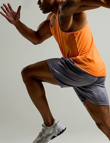 ATHLIO Men's Dry Fit Muscle Workout Tank Tops, Y-Back Bodybuilding Gym Shirts, Athletic Fitness Tank Top in Kuwait