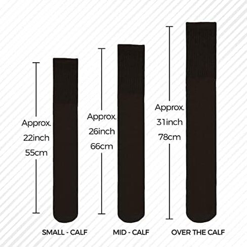 Diamond Star Tube Socks Men 6 Pairs Premium Cushion Cotton Over The Calf Athletic Knee High Socks For Men in Kuwait