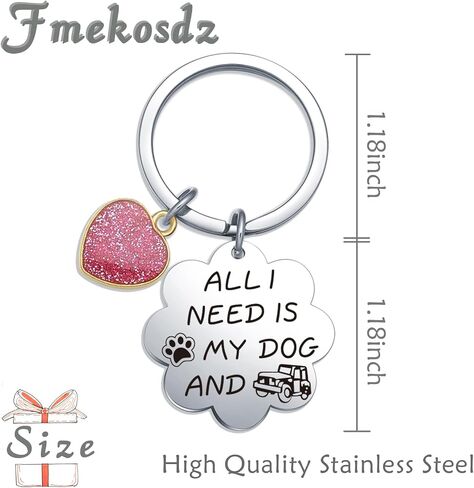 Dog Themed Gifts Dog Lover Gifts SUV Wrangler Gifts Dog Person Keyring Car Jewelry Veterinary Keychain in Saudi Arabia