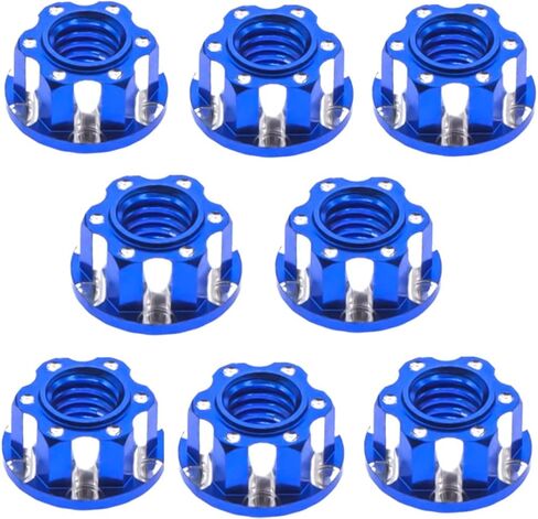 Alloy M4 RC RC Wheel Hex Nuts for 1/10 Crawler TRX4 TRX6 Axial SCX10 90046 AXI03007 Redcat D90 Slash 2WD MST Upgrade Part 8 Pcs/Set （Navy Blue） in Kuwait