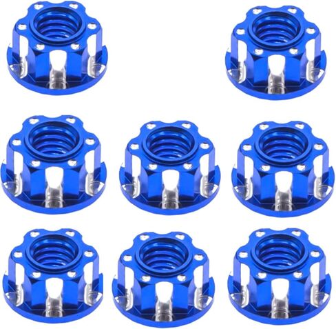 Alloy M4 RC RC Wheel Hex Nuts for 1/10 Crawler TRX4 TRX6 Axial SCX10 90046 AXI03007 Redcat D90 Slash 2WD MST Upgrade Part 8 Pcs/Set （Navy Blue） in Kuwait