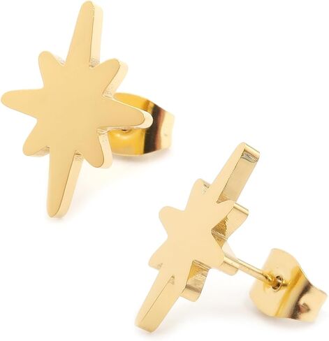 Steelmeup Stainless Steel Season Greeting Winter Holiday Post Stud Earrings Snowman Star Snowflake in Kuwait