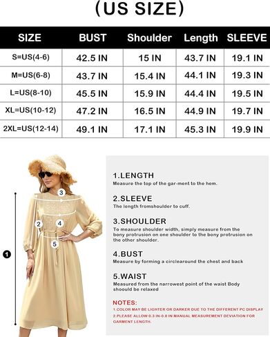 Women's Casual 3/4 Sleeve Fall Floral-Embroidered Long Dress Crew Neck Flowy Swing Dress with Pockets in Saudi Arabia