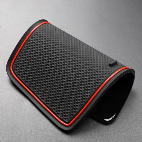 SMABEE Car Anti-Slip Gate Slot Cup Mat for Kia K3 FORTE Cerato 2021-2023 GT Center Console Liner Cup Holders Inserts Mat Door Pocket Liners Accessories (red) in Saudi Arabia