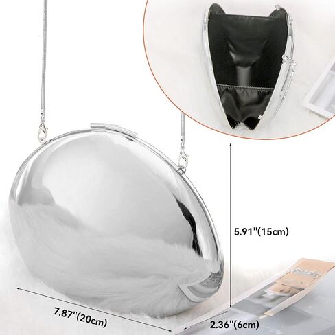 Comeon Women Evening Clutch Bags Metal Evening Handbag Small Party Night Purses Wedding Cocktail Prom Clutches with Chain in Saudi Arabia