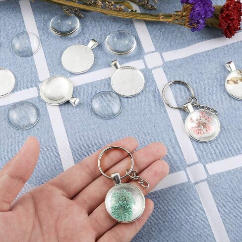 DAHI Bezel Pendant Trays for Jewelry Making DIY Round Pendant Tray Charm Bezel Blanks Setting Cabochon Blank Base for DIY Jewelry Findings Making,Crafting Photo,Necklace,Pendant Making Visit the Oubaka Store in Saudi Arabia