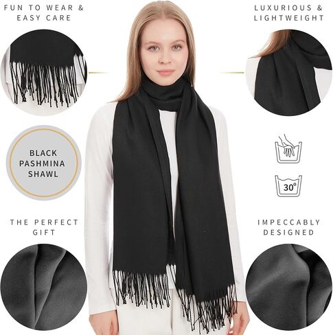 Pashmina Shawls And Wraps For Women - Pashmina Shawl For Brida Evening Dresses - Pashmina Fall Winter Scarf For Women in Saudi Arabia