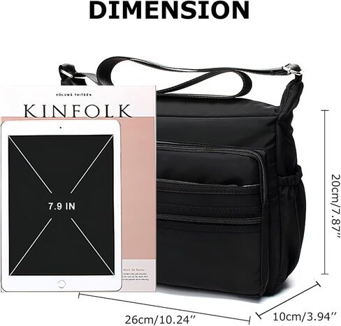 Women Crossbody bag Waterproof Shoulder Handbag Ladies Roomy Multi-Pocket Messenger Bag Travel Satchel Purse in Saudi Arabia