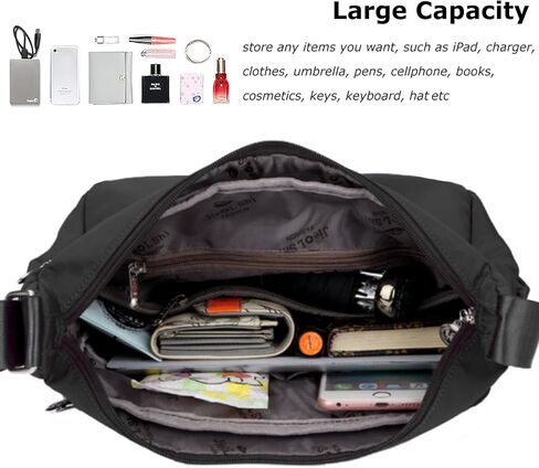 Women Crossbody bag Waterproof Shoulder Handbag Ladies Roomy Multi-Pocket Messenger Bag Travel Satchel Purse in Saudi Arabia