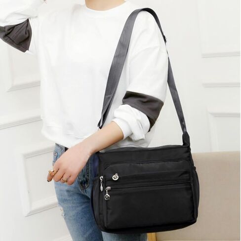 Women Crossbody bag Waterproof Shoulder Handbag Ladies Roomy Multi-Pocket Messenger Bag Travel Satchel Purse in Saudi Arabia