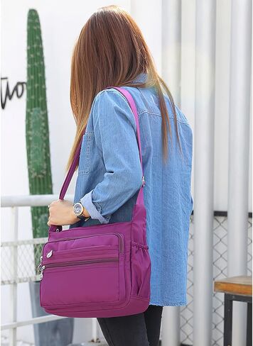 Women Crossbody bag Waterproof Shoulder Handbag Ladies Roomy Multi-Pocket Messenger Bag Travel Satchel Purse in Saudi Arabia