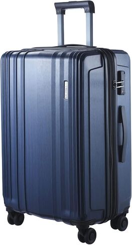 24 Inch Hardside Expandable Luggage, Checked Medium Luggage with TSA Lock & Spinner Silent Wheels, Lightweight ABS+PC Hardshell Suitcase, Dark Blue in Saudi Arabia