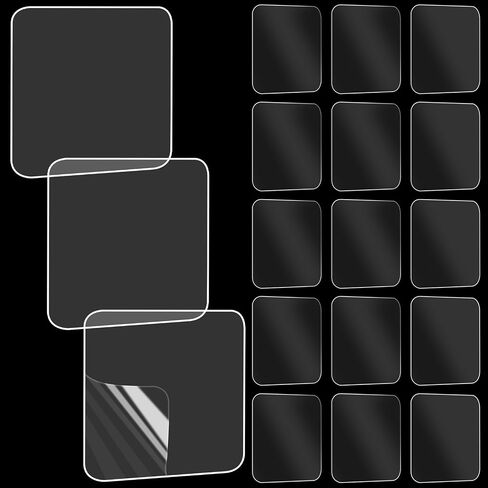 50Pcs Double Sided Adhesive Pads Wall Adhesive Sticky Pads, Large Double Sided Adhesive Pads for Mounting, 2.36in Two-Sided Mounting Squares Clear Tape for Walls Hanging Wall Mount Gel Clear 60mm in Saudi Arabia