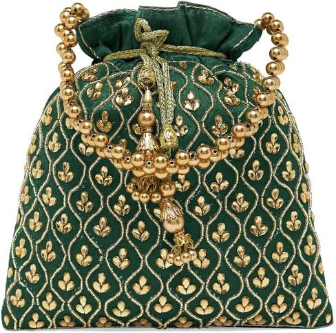 Aheli Potli Purses Gift for Women Handmade Evening Handbag Stylish Bridal Fashion Wristlet in Saudi Arabia