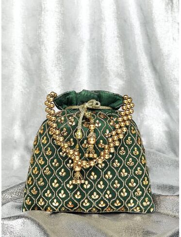 Aheli Potli Purses Gift for Women Handmade Evening Handbag Stylish Bridal Fashion Wristlet in Saudi Arabia