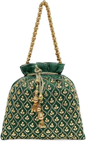 Aheli Potli Purses Gift for Women Handmade Evening Handbag Stylish Bridal Fashion Wristlet in Saudi Arabia
