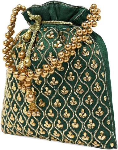 Aheli Potli Purses Gift for Women Handmade Evening Handbag Stylish Bridal Fashion Wristlet in Saudi Arabia